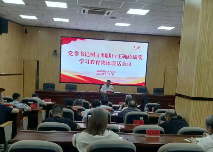 树立和践行正确政绩观 护航学院高质量发展——学院召开党委书记树立和践行正确政绩观学习教育集体谈话会